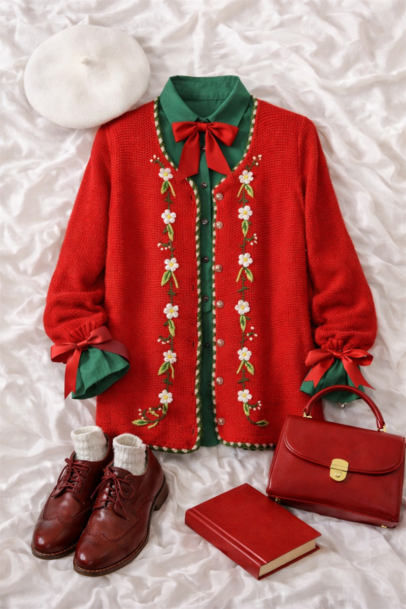 Örgü/Nakışlı Wool Hırka/Ceket