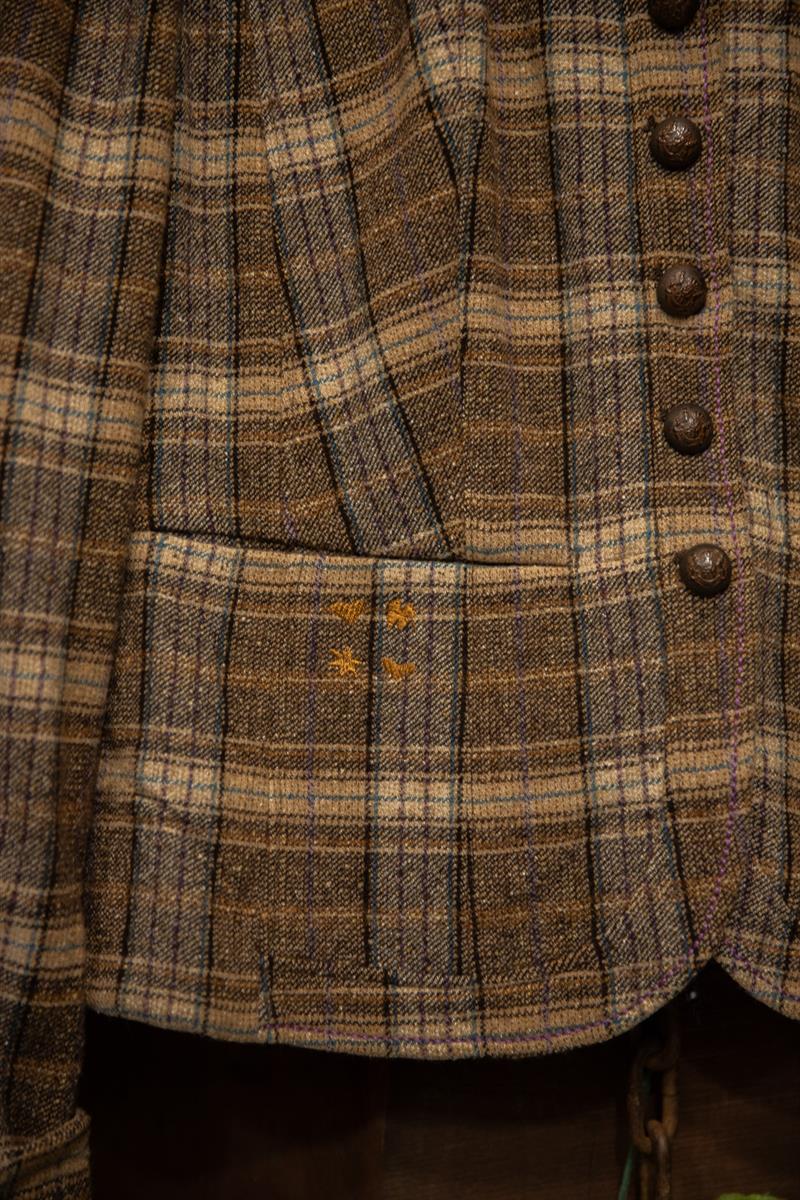 Orwell Brown Cropped Wool Ceket