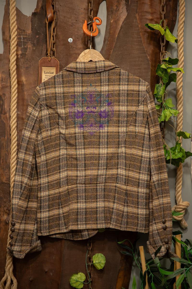 Orwell Brown Cropped Wool Ceket