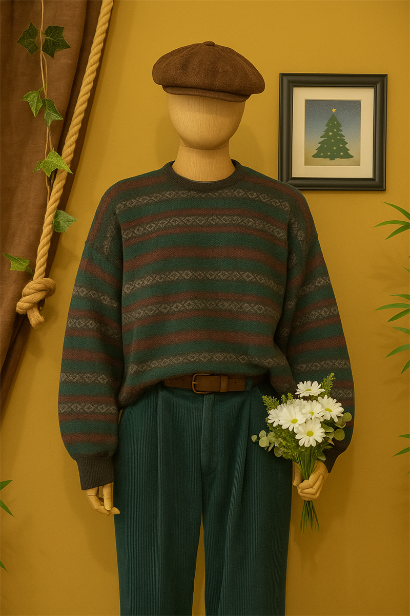 Oversize 90s Örgü Kazak