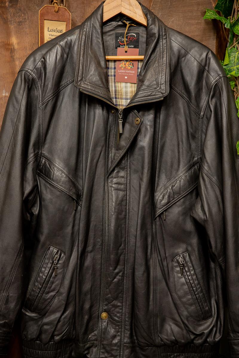 Oversize American Bomber Deri Ceket