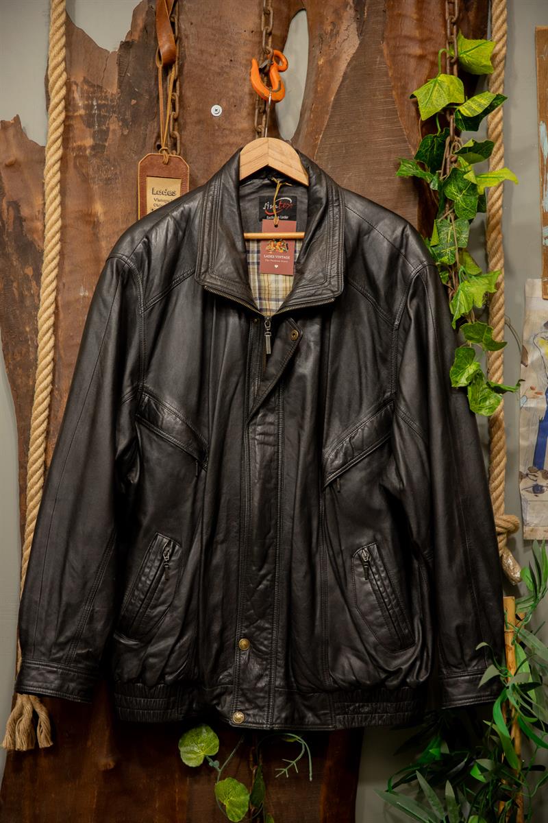 Oversize American Bomber Deri Ceket