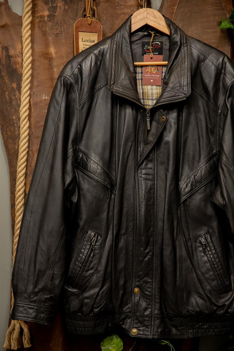 Oversize American Bomber Deri Ceket