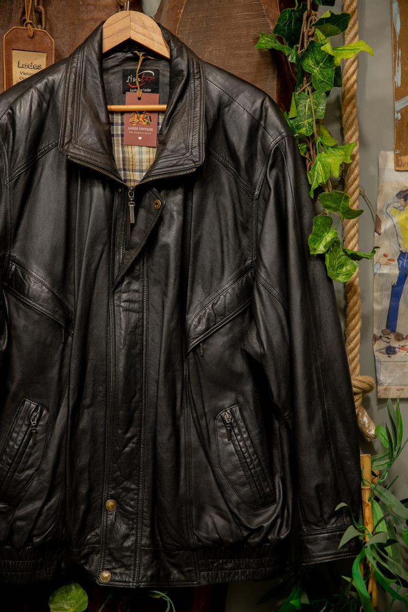 Oversize American Bomber Deri Ceket