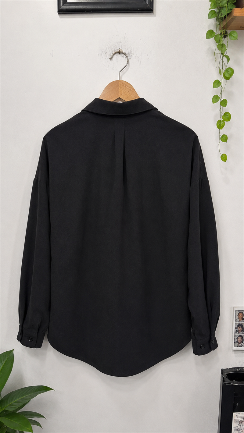 Oversize Bağcıklı Tasarım Gömlek