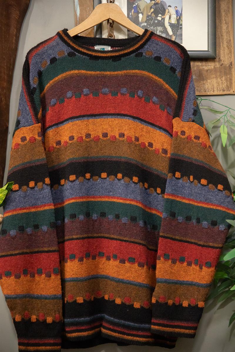 Oversize Etnik Pattern Kazak
