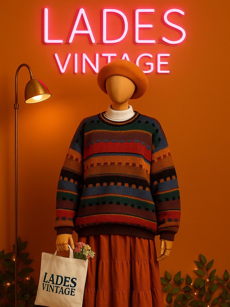 Oversize Etnik Pattern Kazak