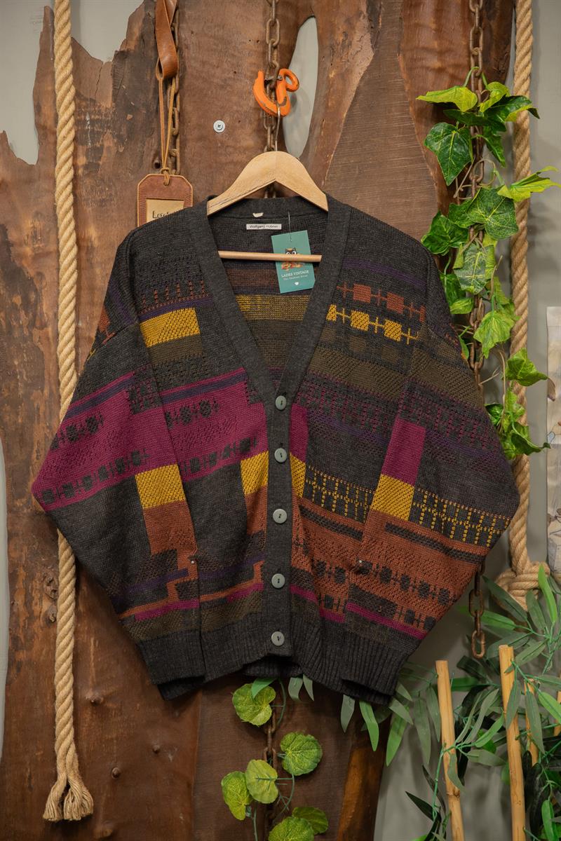 Oversize Etnik Wool Hırka