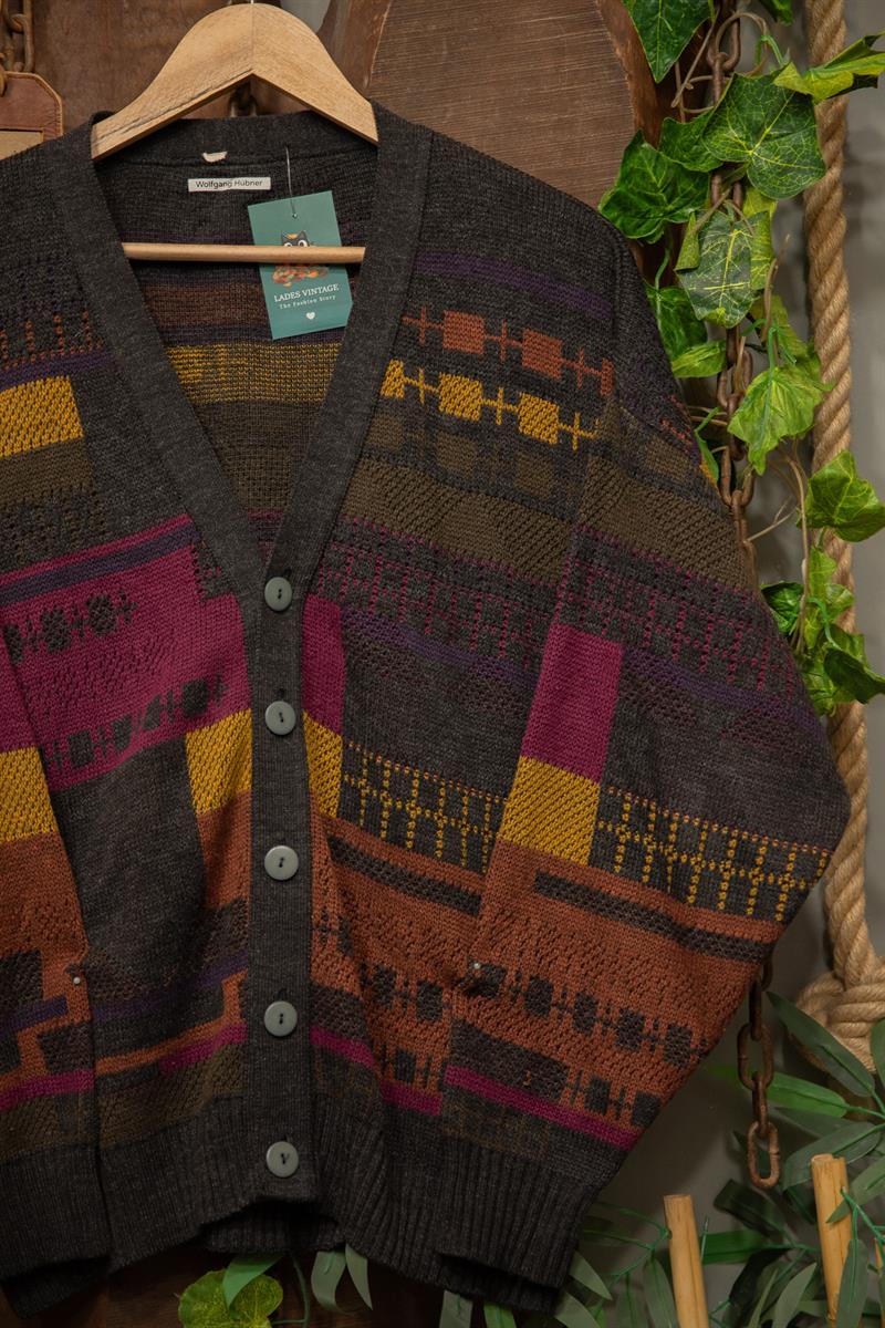Oversize Etnik Wool Hırka