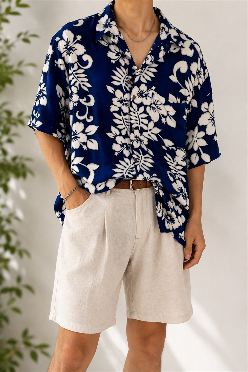 Oversize Hawaii Gömlek