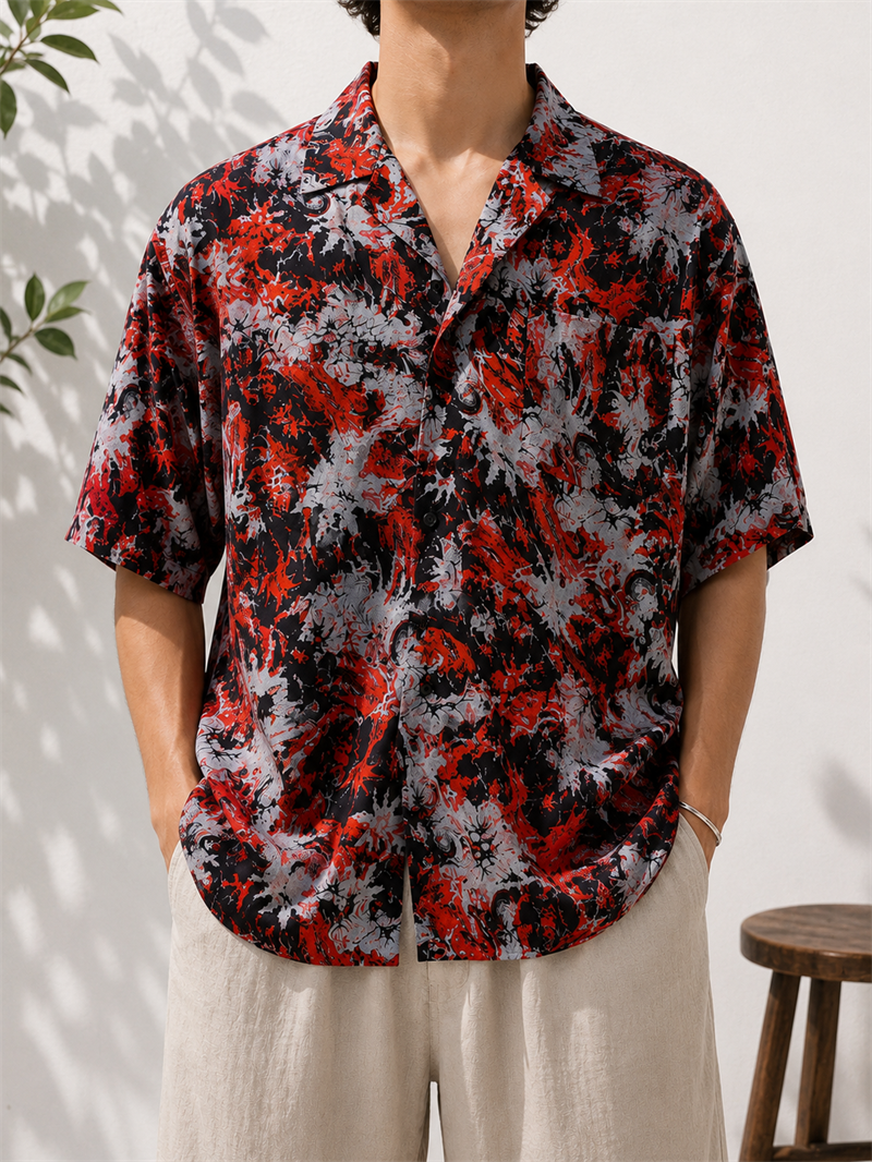 Oversize Hawaii Gömlek