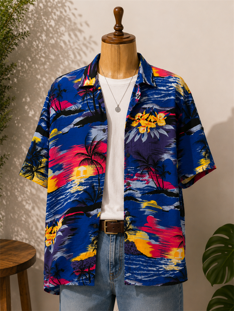 Oversize Hawaii Gömlek