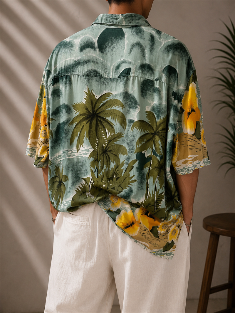 Oversize  Hawaii Gömlek