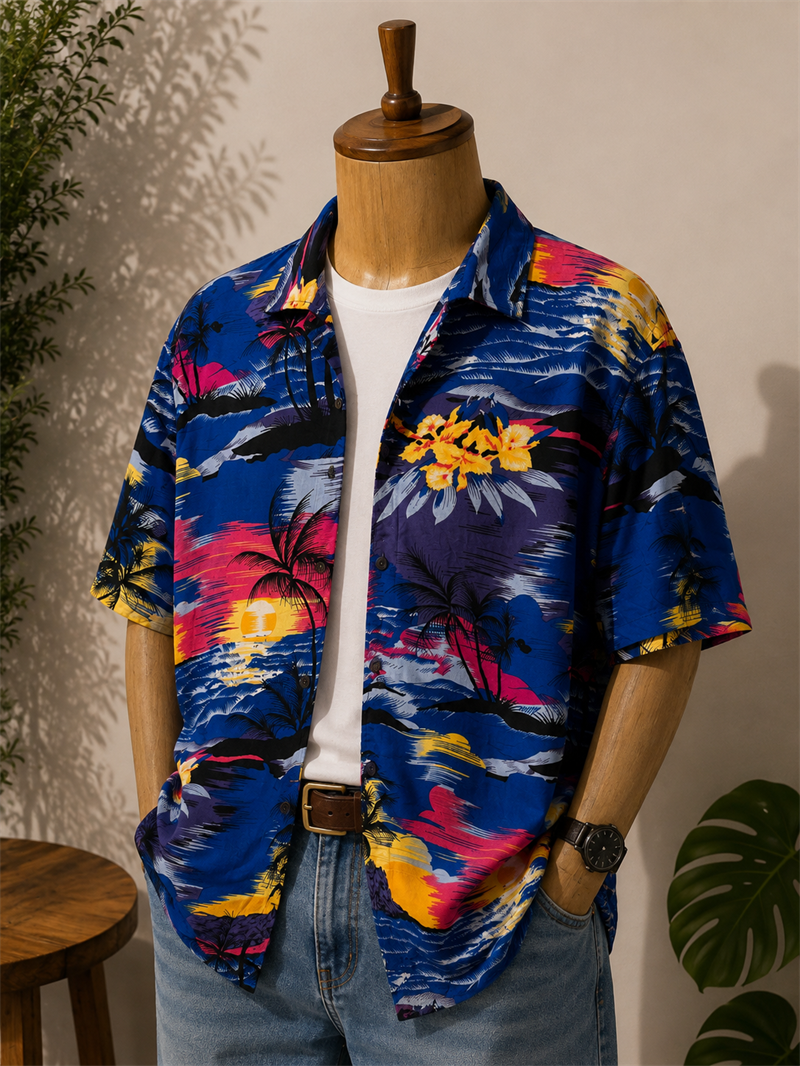 Oversize Hawaii Gömlek