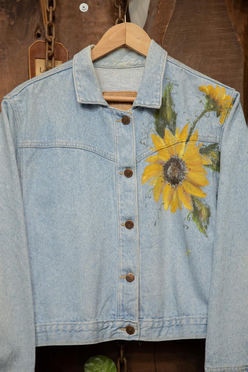 Oversize Painted Denim Ceket