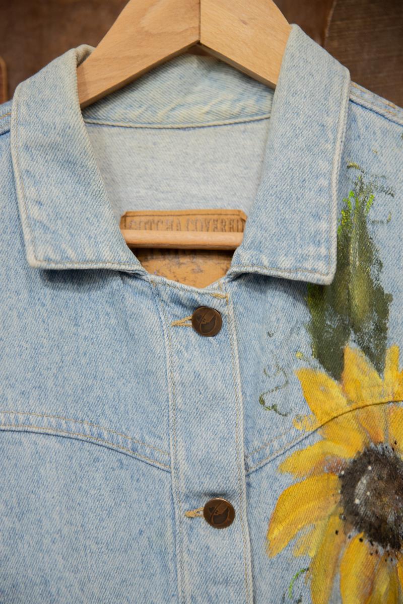 Oversize Painted Denim Ceket