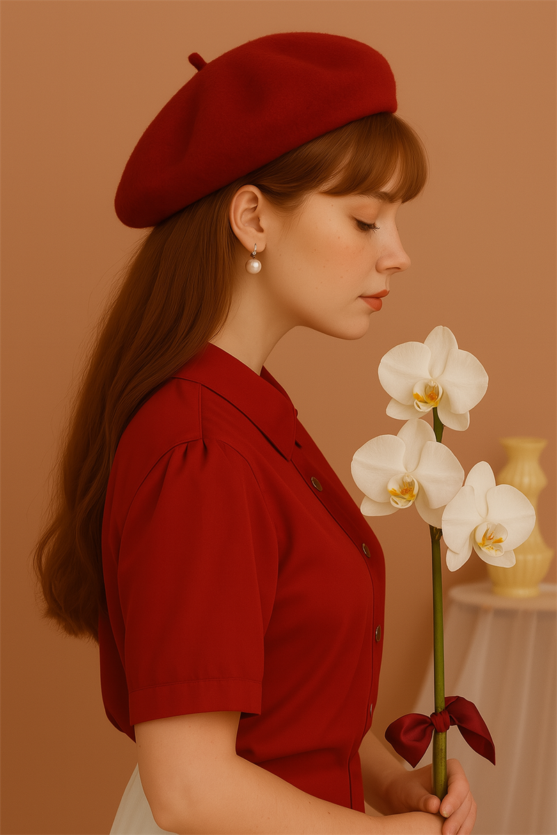 Paris 90s Red Kadın Gömlek