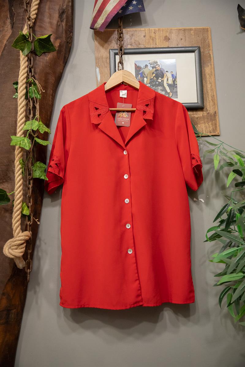 Paris 90s Red Kadın Gömlek