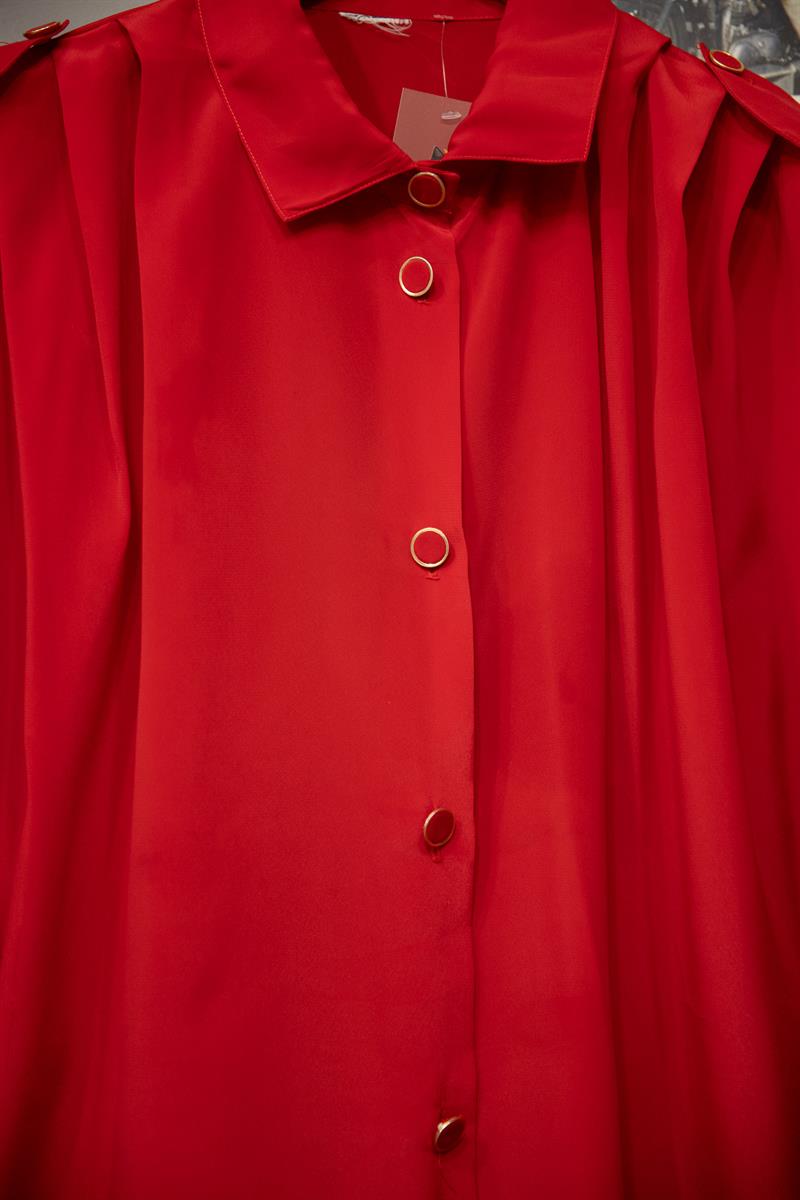 Paris 90s Red Kadın Gömlek