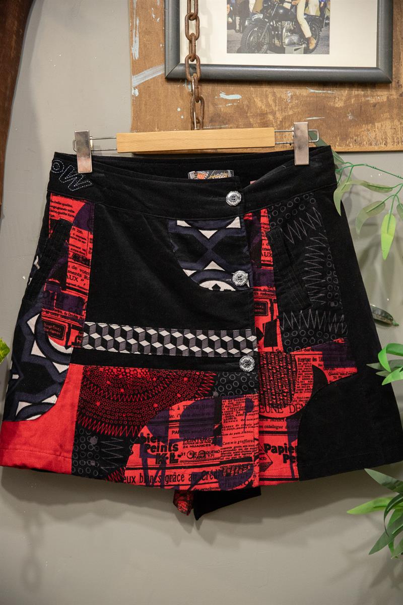 Patchwork Kadife Etek