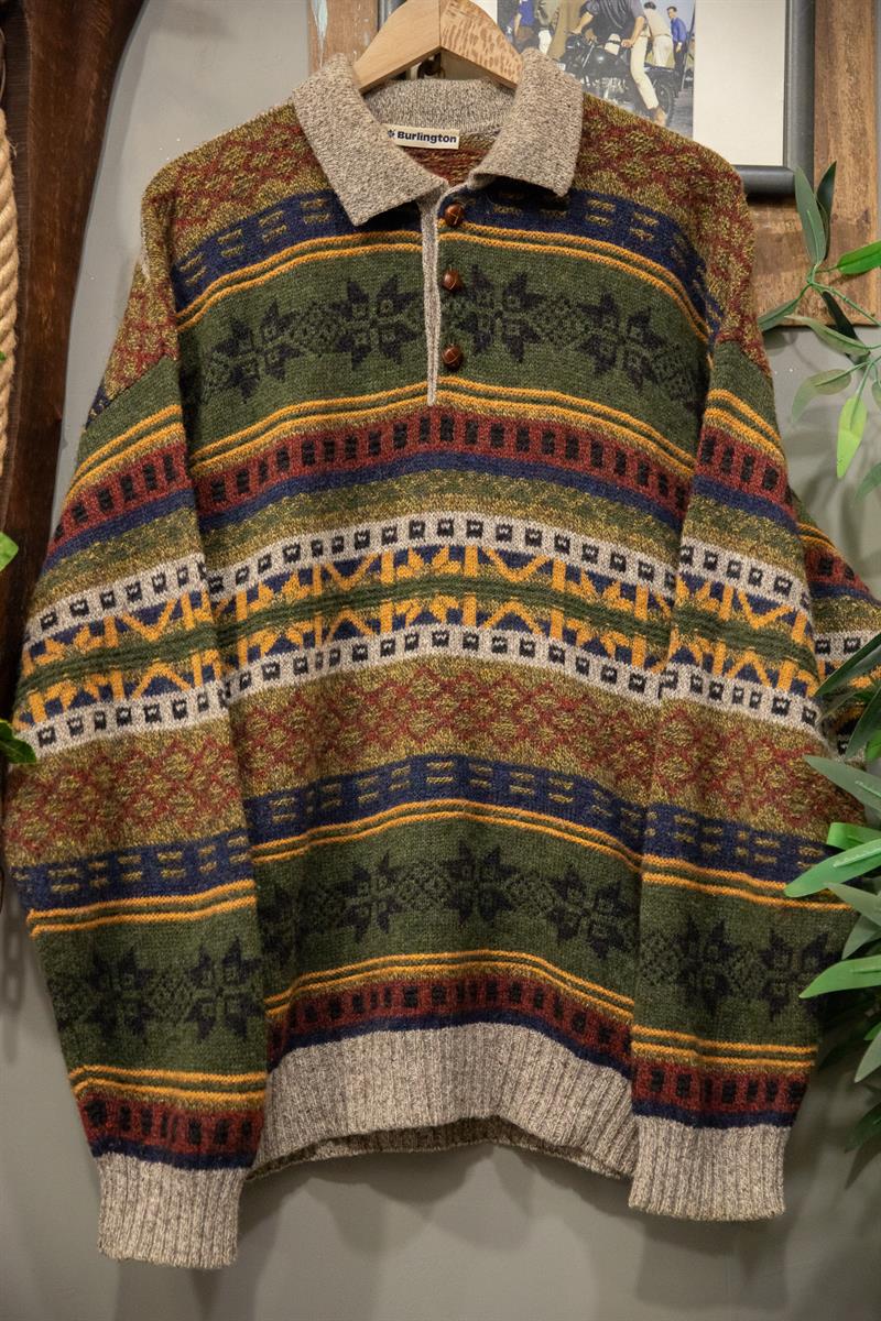 Patterned Polo Yün Kazak