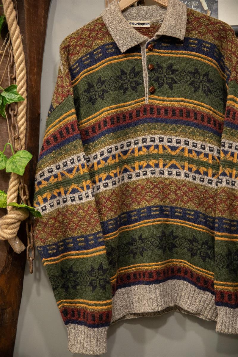 Patterned Polo Yün Kazak