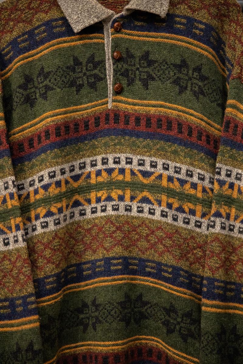 Patterned Polo Yün Kazak
