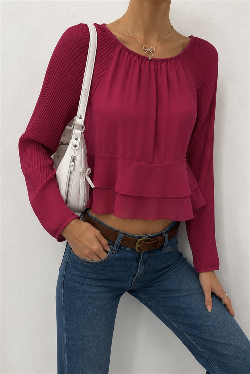 Peasant Pileli Blouse