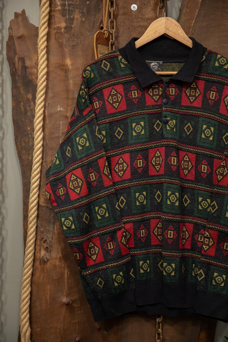 Polo Yaka Etnik Kazak