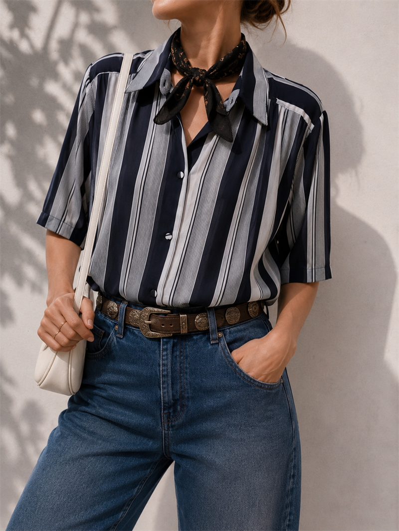 Preppy Style Classic Yaka Gömlek