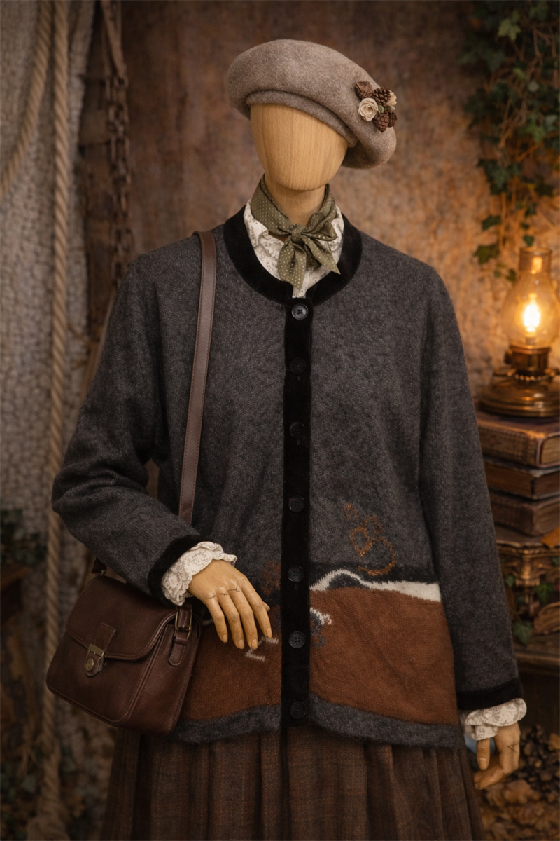 Puppy Nakış 90s Hırka