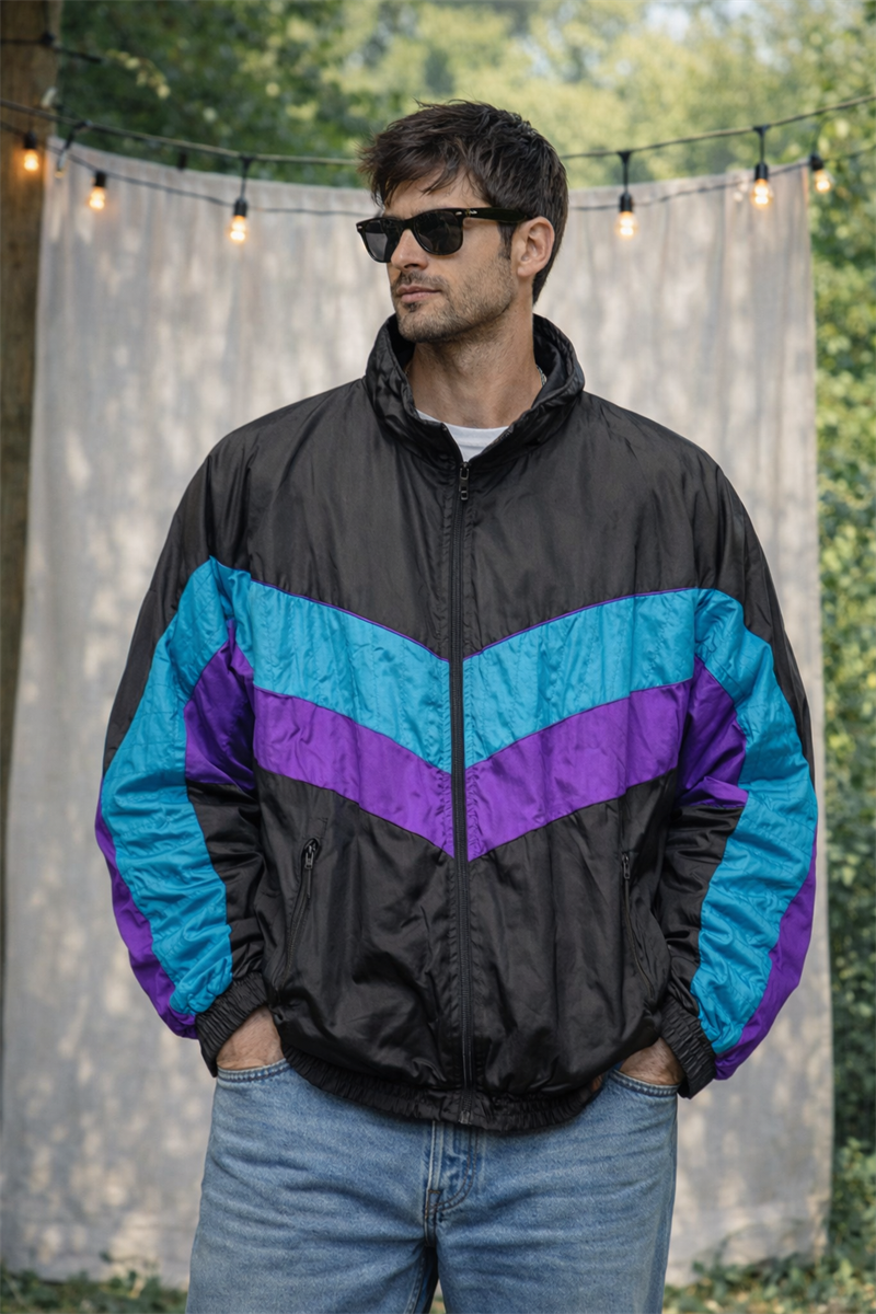 Purple 90s Festival Windy Spor Ceket