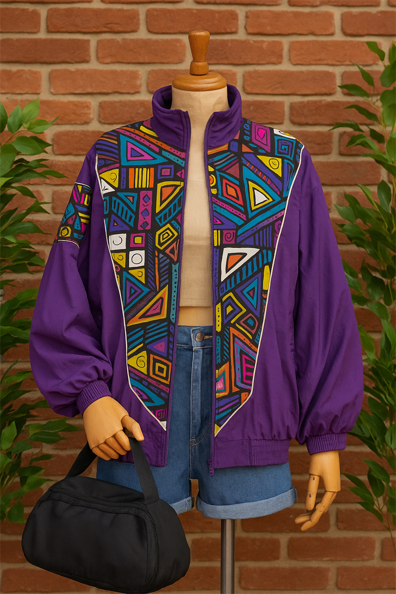 Purple Vibe Bomber Ceket