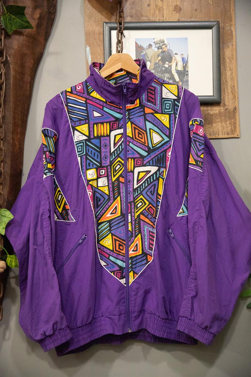 Purple Vibe Bomber Ceket