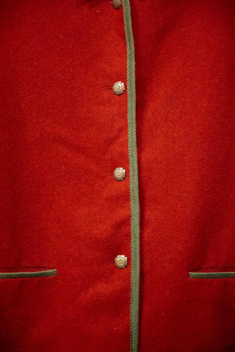 Ravishing Red Bavyera Yün Ceket