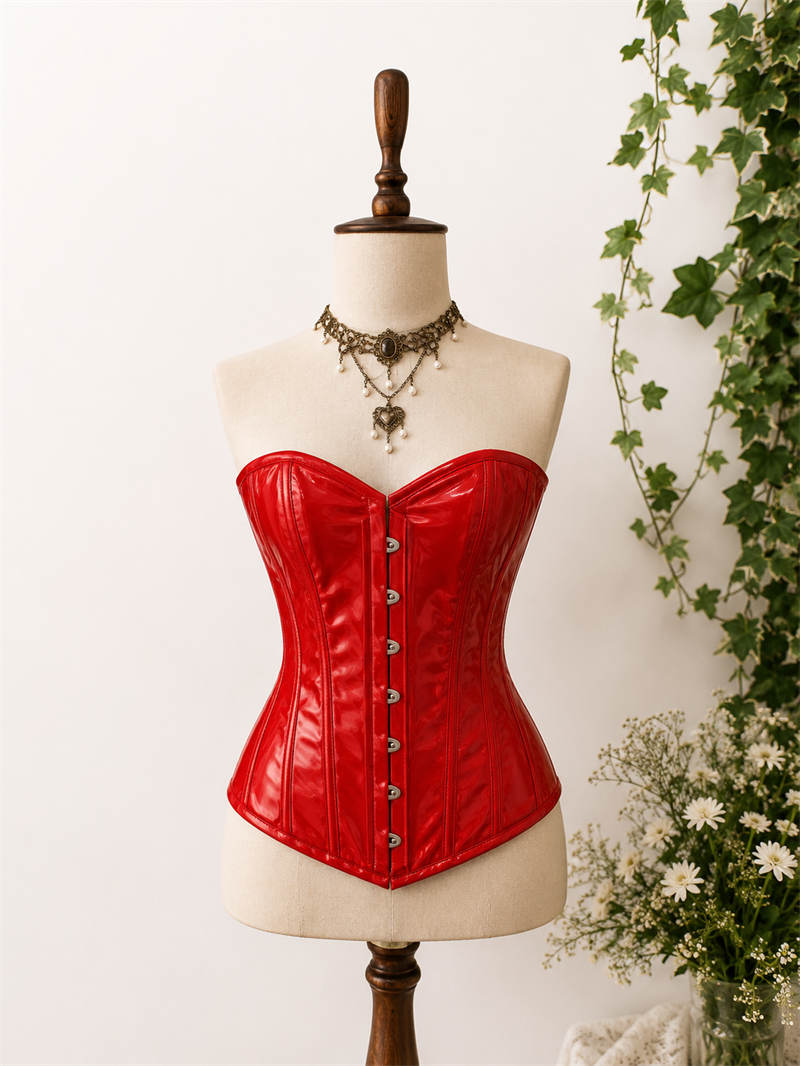 Red Vinyl Parlak Korse