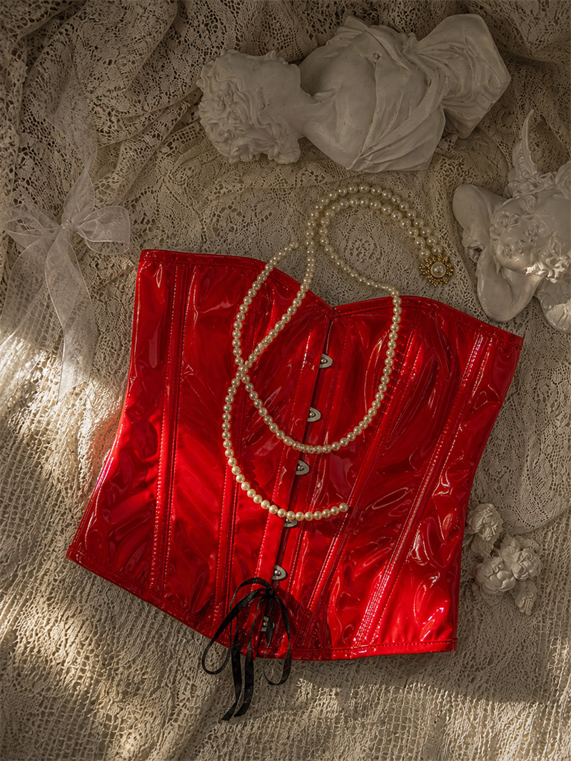 Red Vinyl Parlak Korse