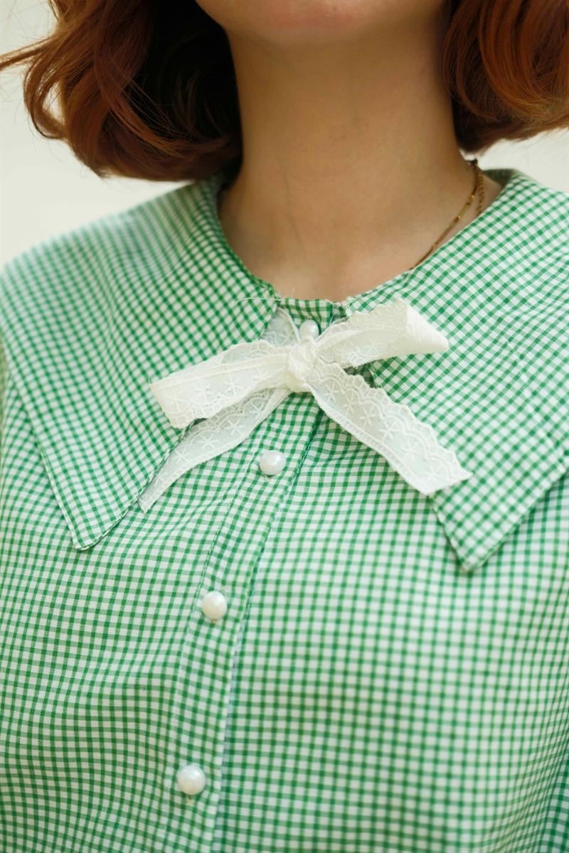 RETRO ALİCE WONDERLAND KADIN GÖMLEK