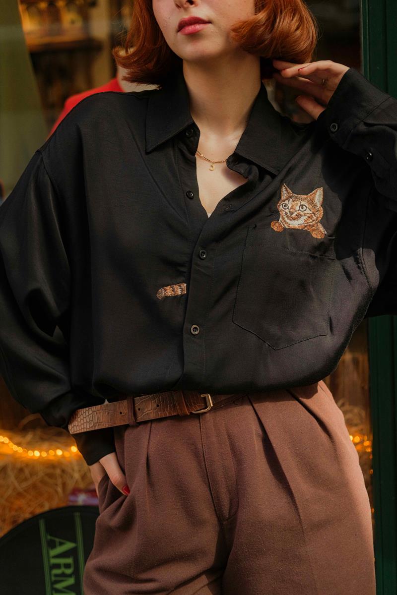 RETRO CATS KOLEKSİYON UNİSEX GÖMLEK