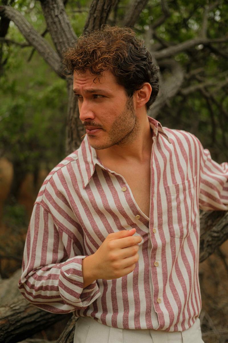 Retro Santorini Atelier Lades Keten Gömlek