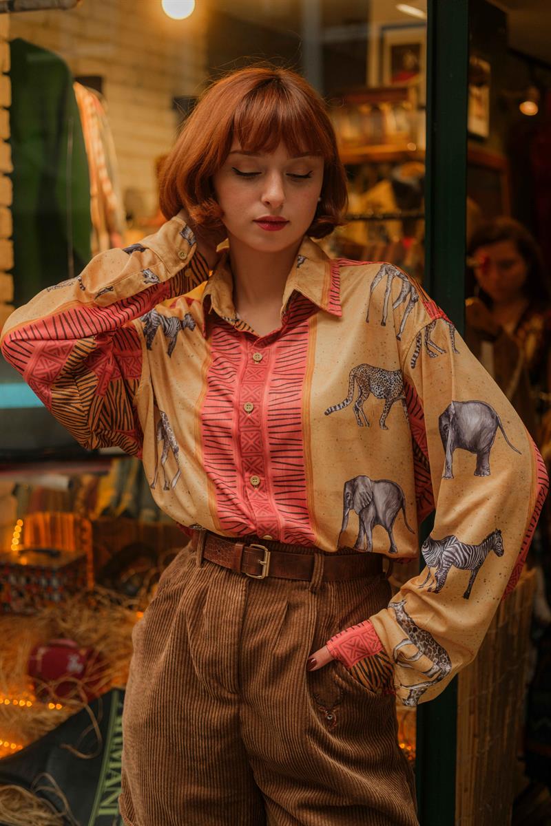 RETRO UNİSEX ANİMAL KOLEKSİYON GÖMLEK