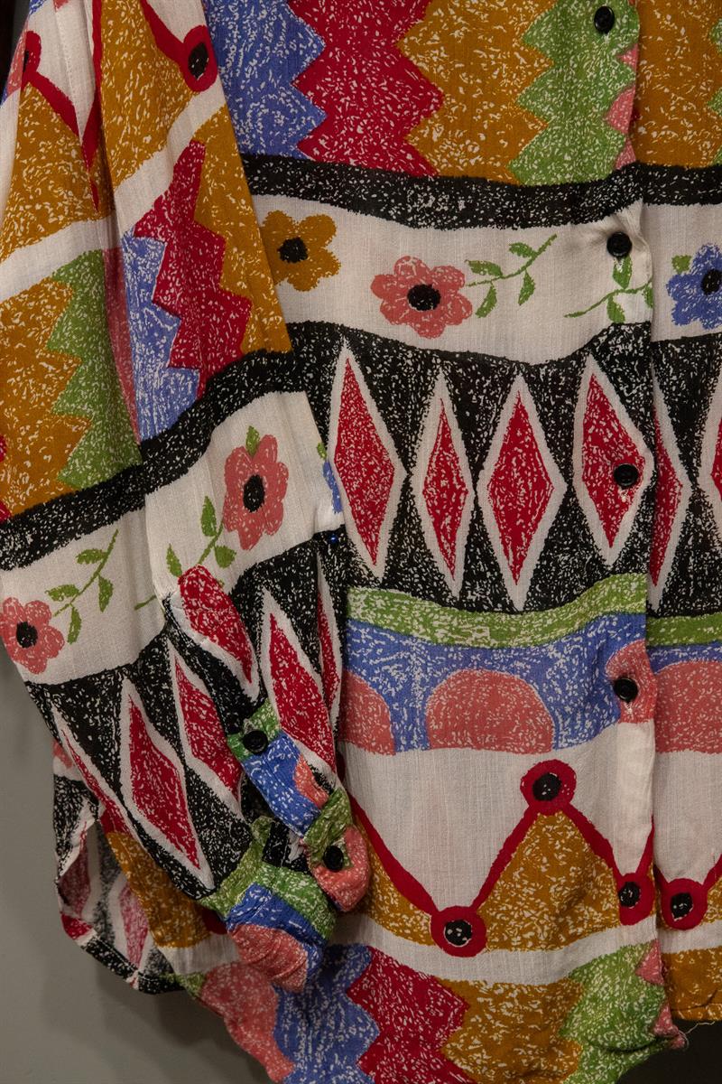 Salaş Kalıp Etnik 90s Gömlek