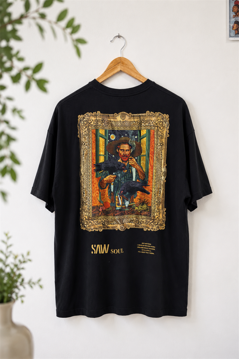 SAW SOUL Çerçeveli Y2K Tişört