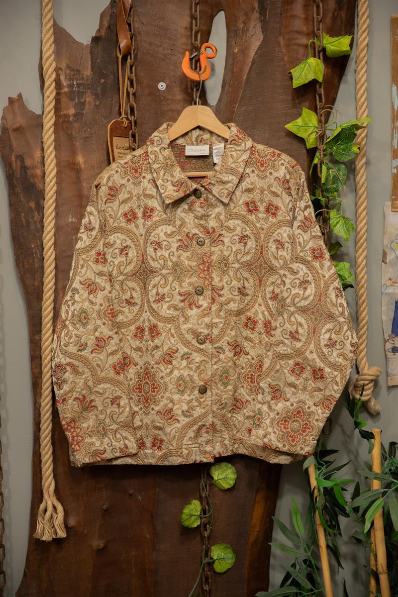 Shiniy Paisley 90s Parlak Ceket