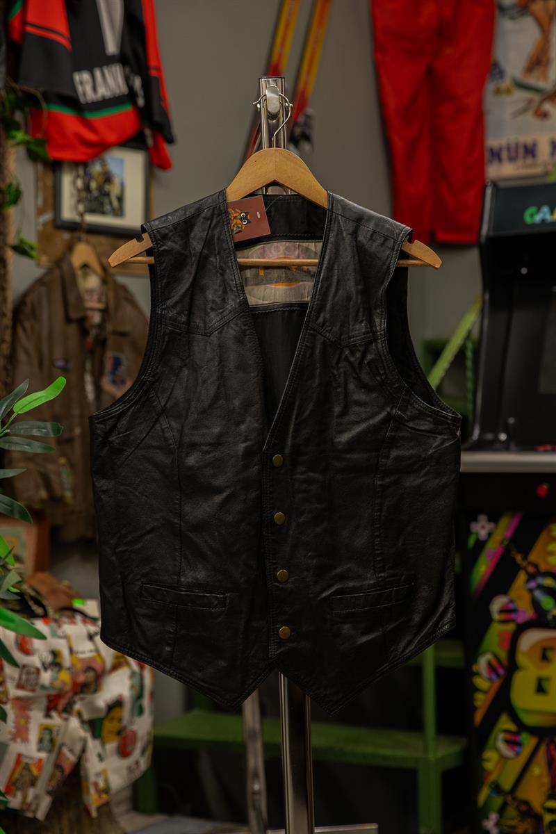 SMOOTH Collection Unisex Deri Yelek