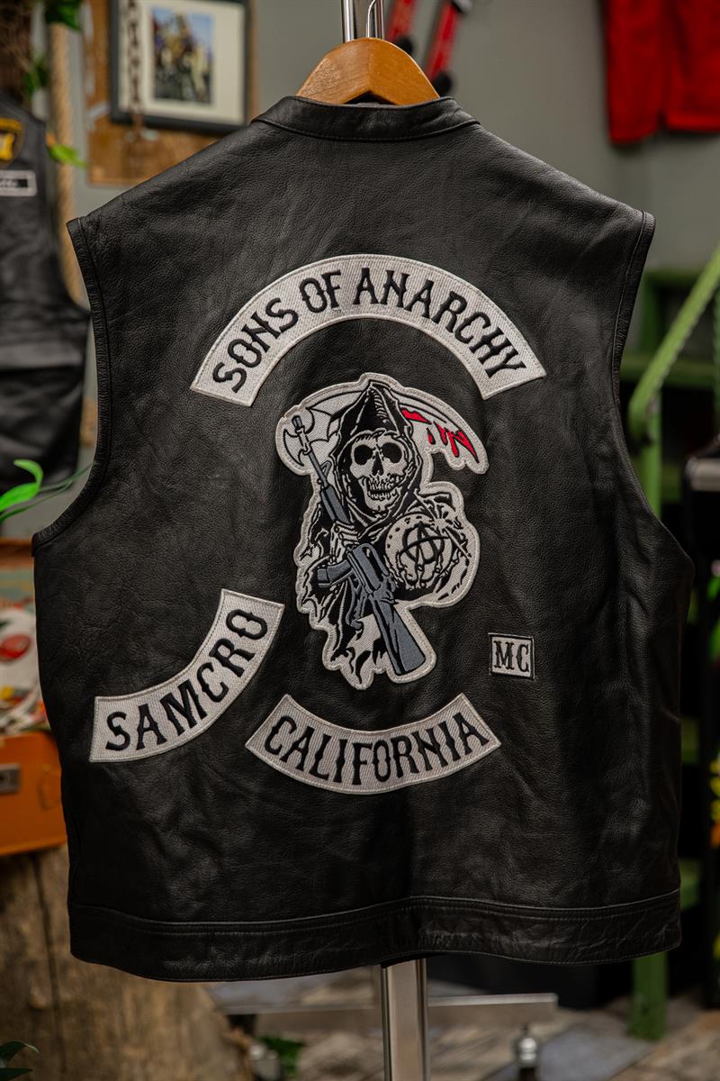 SOHS OF ANARCHY Tasarım Deri Yelek/Ceket