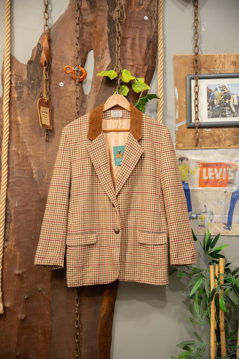 Süet Yaka Camel Blazer Ceket