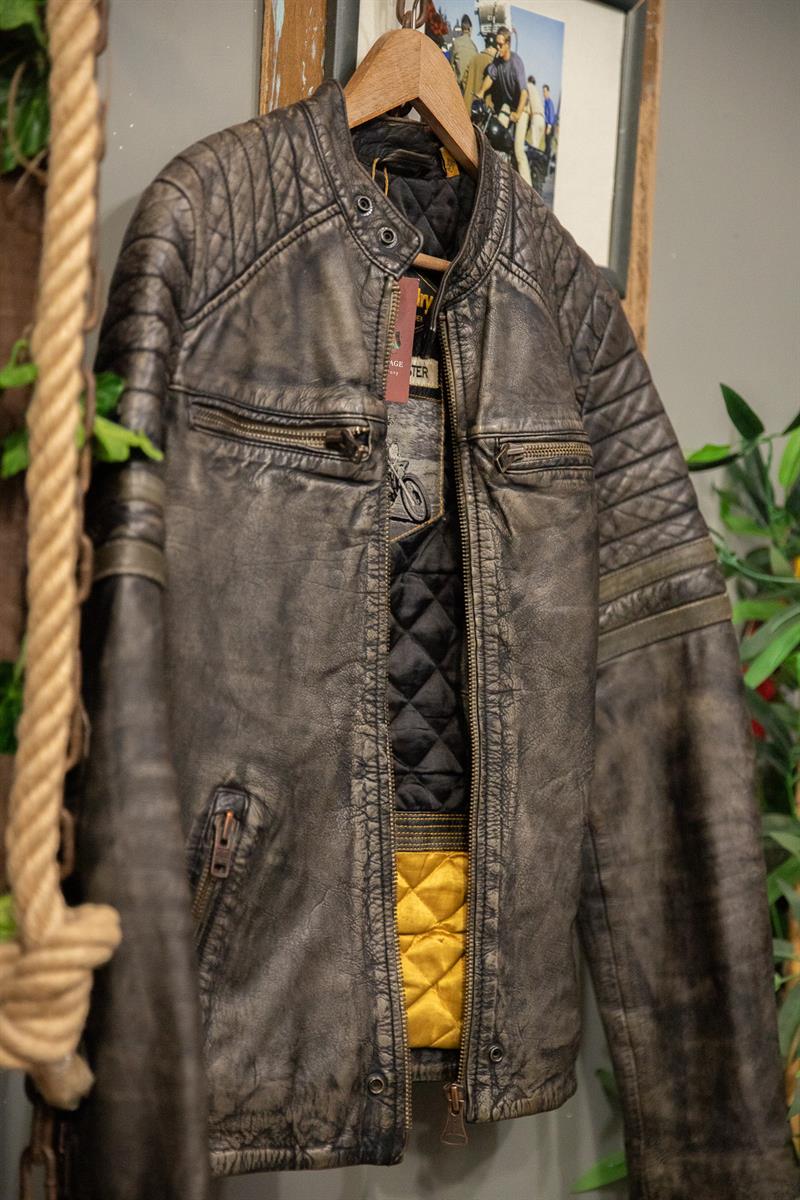 Superdry American Biker Deri Ceket