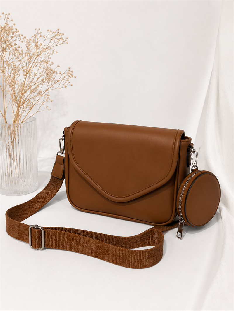 Taba/Camel Crossbody Bag Deri Çanta
