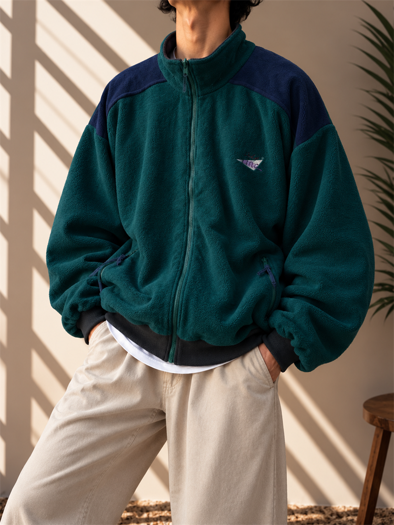 Tam Boy Fermuarlı 90s Polar
